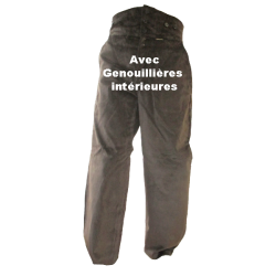 Pantalon Largeot Velours à Tirant avec POCHES GENOUILLIERES INTERIEURES