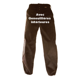 Pantalon Largeot Velours à Passant avec POCHES GENOUILLIERES INTERIEURES